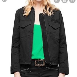 NWT Zadig & Voltaire Black Jacket w/White Heart